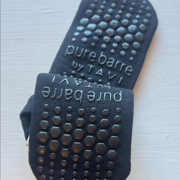 Pure Barre by Tavi Black and Red Grip Socks - Picture 6 of 6